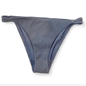 Hollister Blue Bikini Bottoms with Textured Ribbed Knit